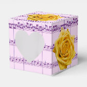 Box mit Gefallen für Gelbes Rose und Lila Musikher Geschenkschachtel (Vorderseite)