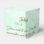 Box mit Gefallen für religiöse Flora Geschenkschachtel (Rückseite)