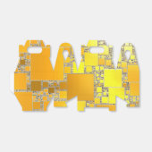 Box mit gelben und orangefarbenen Gefälligkeiten Geschenkschachtel (Ungefaltet)