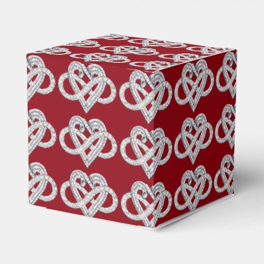 Box mit Infinity Heart Favor Geschenkschachtel (Rückseite)