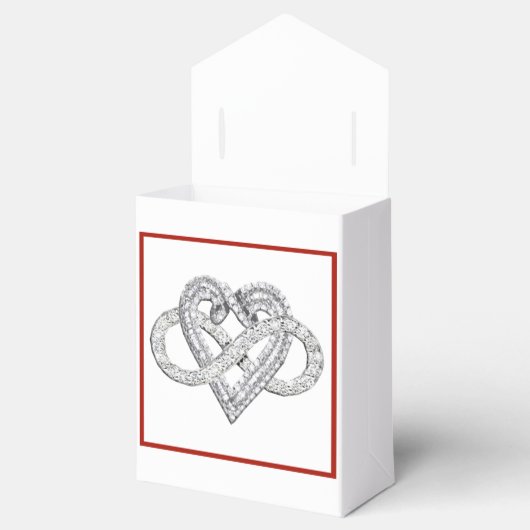 Box mit Infinity Heart Favor Geschenkschachtel (Geöffnet)