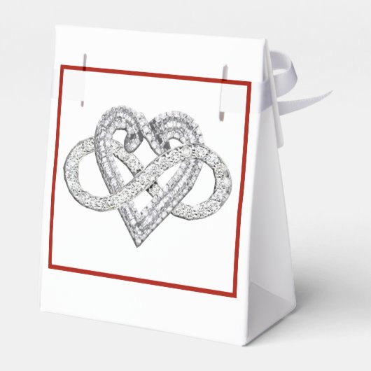 Box mit Infinity Heart Favor Geschenkschachtel (Rückseite)