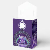 Box mit lila Regenfedern Geschenkschachtel (Geöffnet)