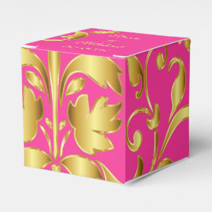 Box mit rosa und goldenen Gastgeschenke Hochzeiten Geschenkschachtel