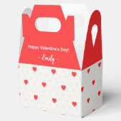Box mit Roten Herzen - Valentinstag Gefallen Box Geschenkschachtel (Geöffnet)
