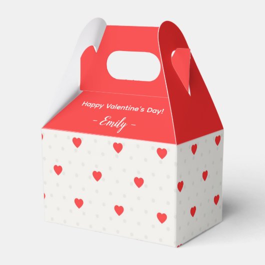 Box mit Roten Herzen - Valentinstag Gefallen Box Geschenkschachtel (Vorderseite)