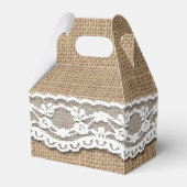 Box mit rustikalen Burlap- und Lace Art Gable-Vorz Geschenkschachtel (Vorderseite)