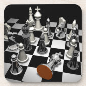 Box mit Schach-Keepake Getränkeuntersetzer (Vorderseite)