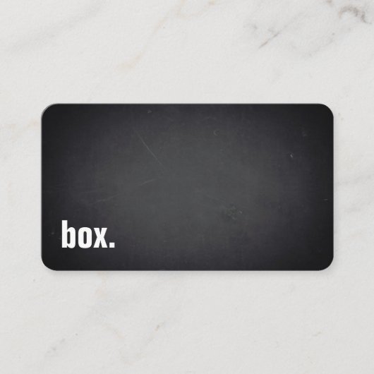 box. Modern Minimalist Blackboard Professional Visitenkarte (Vorderseite)