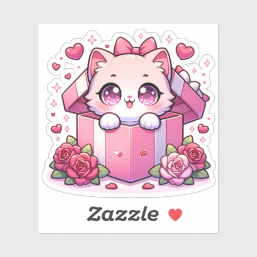 Box of Joy Kitten Aufkleber (Blatt)