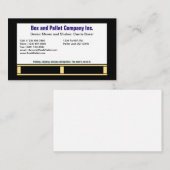 Box on Pallet, Black & White Business Card Visitenkarte (Vorne/Hinten)