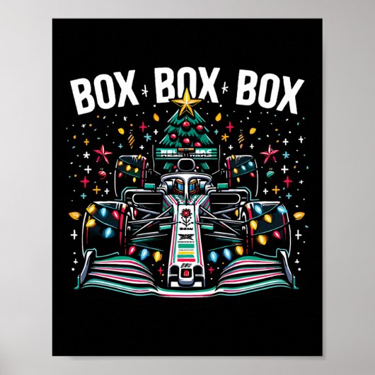Box Racing Car Box Radio Call Fun Christmas Tr Poster (Vorne)