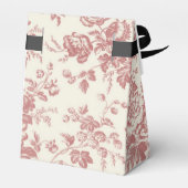 Box "Red Floral French Toile Leinwand" Geschenkschachtel (Rückseite)