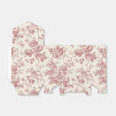 Box "Red Floral French Toile Leinwand" Geschenkschachtel (Ungefaltet)