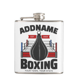 Box-Ring ADD NAME BOXER GYM-Speed-Bag Flachmann