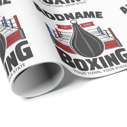 Box-Ring ADD NAME BOXER GYM-Speed-Bag Geschenkpapier (Rolleneckpunkt)