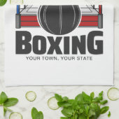 Box-Ring ADD NAME BOXER GYM-Speed-Bag Geschirrtuch (Gefaltet)