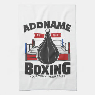 Box-Ring ADD NAME BOXER GYM-Speed-Bag Geschirrtuch