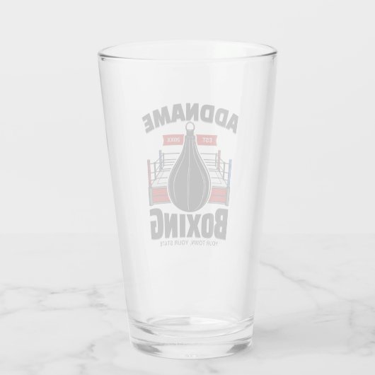 Box-Ring ADD NAME BOXER GYM-Speed-Bag Glas (Rückseite)