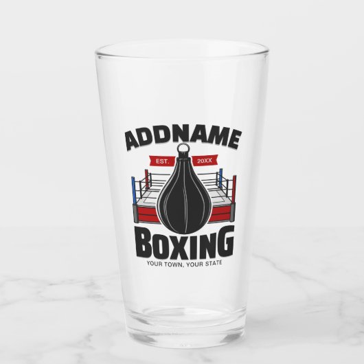 Box-Ring ADD NAME BOXER GYM-Speed-Bag Glas (Vorderseite)