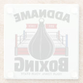 Box-Ring ADD NAME BOXER GYM-Speed-Bag Glasuntersetzer (Rückseite)