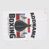 Box-Ring ADD NAME BOXER GYM-Speed-Bag Golfhandtuch (Horizontal)