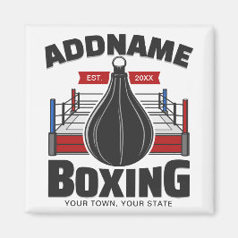 Box-Ring ADD NAME BOXER GYM-Speed-Bag Magnet