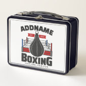 Box-Ring ADD NAME BOXER GYM-Speed-Bag Metall Brotdose (Vorderseite)