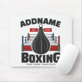 Box-Ring ADD NAME BOXER GYM-Speed-Bag Mousepad (Mit Mouse)