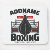 Box-Ring ADD NAME BOXER GYM-Speed-Bag Mousepad (Vorne)