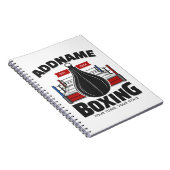 Box-Ring ADD NAME BOXER GYM-Speed-Bag Notizblock (Rechte Seite)