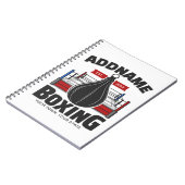 Box-Ring ADD NAME BOXER GYM-Speed-Bag Notizblock (Linke Seite)