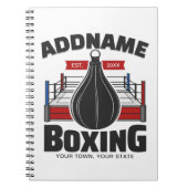 Box-Ring ADD NAME BOXER GYM-Speed-Bag Notizblock (Vorderseite)