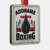 Box-Ring ADD NAME BOXER GYM-Speed-Bag Ornament Aus Metall (Rechts)