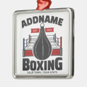 Box-Ring ADD NAME BOXER GYM-Speed-Bag Ornament Aus Metall (Links)