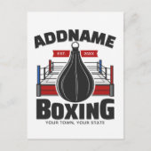 Box-Ring ADD NAME BOXER GYM-Speed-Bag Postkarte (Vorderseite)