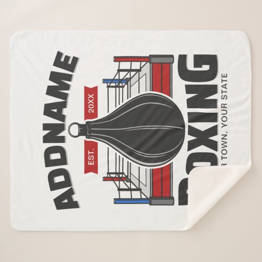 Box-Ring ADD NAME BOXER GYM-Speed-Bag Sherpadecke (Vorderseite (Horizontal))