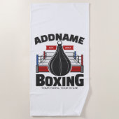 Box-Ring ADD NAME BOXER GYM-Speed-Bag Strandtuch (Vorderseite)