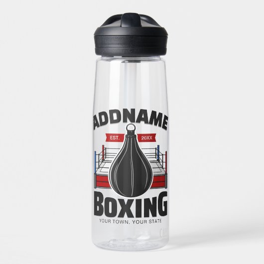 Box-Ring ADD NAME BOXER GYM-Speed-Bag Trinkflasche (Vorne)