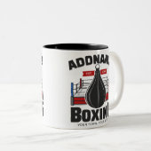 Box-Ring ADD NAME BOXER GYM-Speed-Bag Zweifarbige Tasse (VorderseiteRechts)