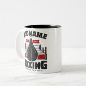 Box-Ring ADD NAME BOXER GYM-Speed-Bag Zweifarbige Tasse (Vorderseite Links)