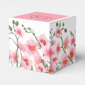 Box Rosa Orchid Florals Gastgeschenk Hochzeit Geschenkschachtel (Rückseite)
