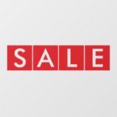 Box Sales Red Fensteraufkleber (Blatt)