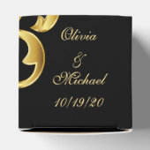 Box "Schwarze und Gold"-Gastgeschenke Hochzeiten Geschenkschachtel (Oben)