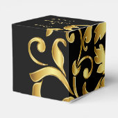Box "Schwarze und Gold"-Gastgeschenke Hochzeiten Geschenkschachtel (Rückseite)