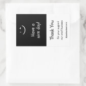 Box-Siegel Danke-Label Rechteckiger Aufkleber (Tasche)