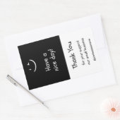 Box-Siegel Danke-Label Rechteckiger Aufkleber (Umschlag)