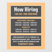 Box Text, Job Vacancy Rekrutierung Werbung Fensteraufkleber (Blatt)