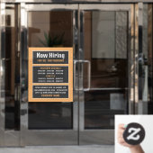Box Text, Job Vacancy Rekrutierung Werbung Fensteraufkleber (Büro Tür)