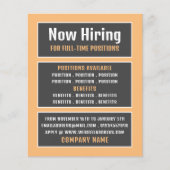 Box Text, Job Vacancy Rekrutierung Werbung Flyer (Vorne)